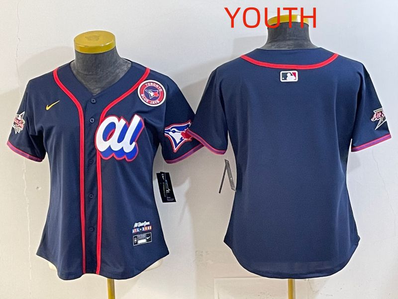Youth 2025 Toronto Blue Jays Blank Drak Blue All star Nike MLB Jersey style 02->youth mlb jersey->Youth Jersey